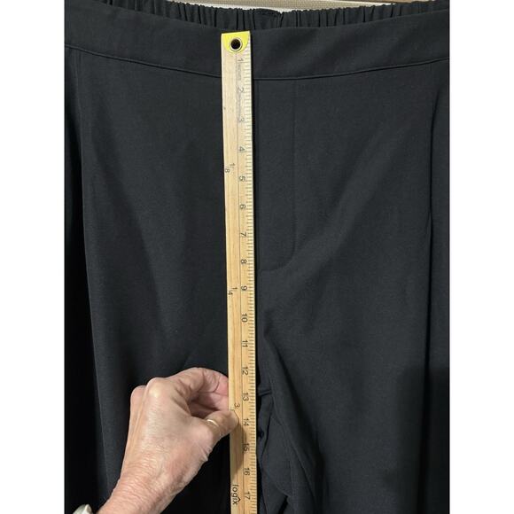 Halara Women's Black Slacks Barrel Leg Elastic Waist Plus Sz 2X Classic Career - Picture 5 of 14
